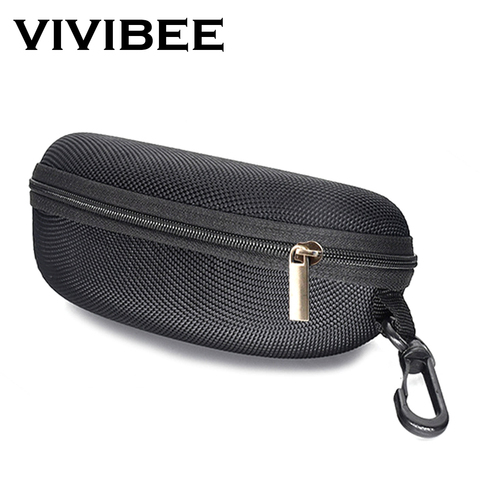 VIVIBEE Men Black Sports EVA Farbic Sunglasses Case Zipper Waterproof Sun Glasses Eyewear Storage Men Eyeglasses Spectacle Box ► Photo 1/6