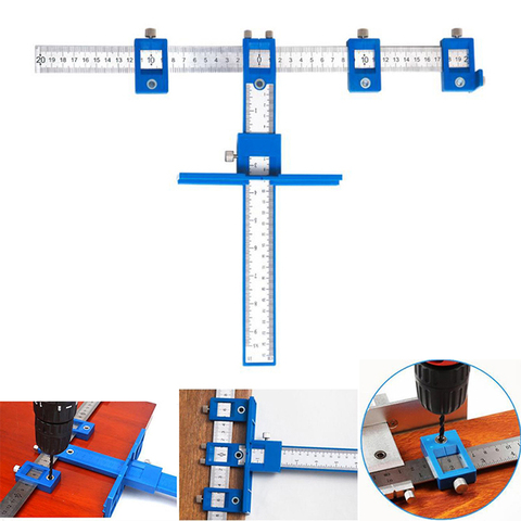 Detachable Hole Punch Jig Tool Center Drill Bit Guide Set Sleeve Cabinet Hardware Locator Wood Drilling Woodworking Tool ► Photo 1/6