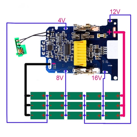 BL1830 Li-Ion Battery BMS PCB Charging Protection Board for Makita 18V Power Tool BL1815 BL1860 LXT400 Bl1850 ► Photo 1/6