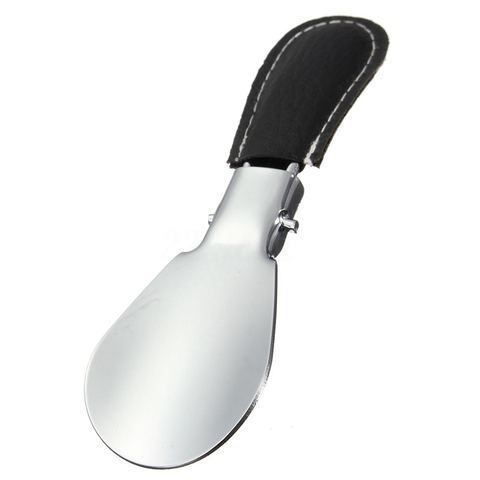 12*3.8cm Professional Foldable Stainless Steel Shoe Horn Long Shoespooner Spoon ► Photo 1/6