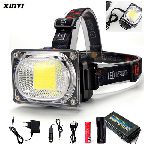 10000LM Super bright COB LED Headlight DC Rechargeable Headlamp 3Modes Waterproof Head Torch light 18650 Battery for Hunting ► Photo 1/6