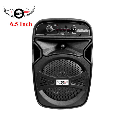 6.5 Inch Bluetooth Portable Trolley Speakers Built-in Li Battery Colorful Lights Mic Large Volume Audio Home Party Subwoofer ► Photo 1/6