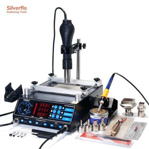 YIHUA 853AAA 1350W Preheating Station With Heat Gun Electric Soldering Iron PCB Preheater Desoldering Station ► Photo 1/6