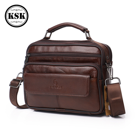 Men's Messenger Bag Shoulder Bag Genuine Leather Bags Male Crossbody Bags Flap Luxury Handbag Shoulder Handbag For Men KSK ► Photo 1/6