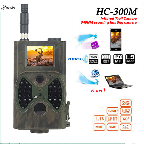 Skatolly HC300M Hunting Camera GSM 12MP 1080P Photo Traps Night Vision Wildlife infrared Hunting Trail Cameras hunt Chasse scout ► Photo 1/6