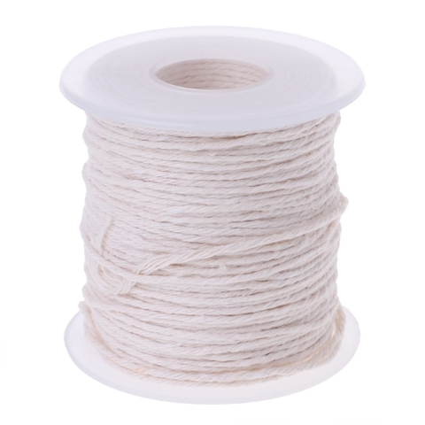 61m Cotton Braid Candle Wick Core Spool Non-smoke DIY Oil Lamps Candles Supplies L4MB ► Photo 1/6