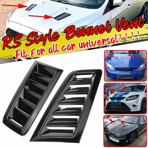 RS Style Car Front Engine Hood Bonnet Vents Hood Air Outlet Universal For Ford Focus MK2 RS ST For Fiesta For Mondeo For Mustang ► Photo 1/6