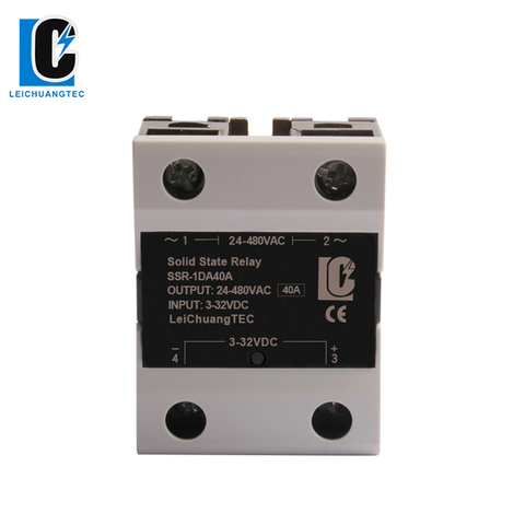 Single phase Solid state relay 40A DC to AC SSR,heavy duty solid state relay LeiChuang TEC new ► Photo 1/5