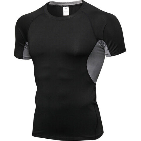 Quality Quick Dry man's T-shirt Crossfit gym male rashguard Sportswear Compression fitness Top Running jersey sport shirt men ► Photo 1/6