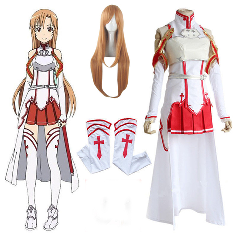 Sword Art Online Cosplay Costume Asuna Yuuki Full Set Women Cosplay Costumes ► Photo 1/3