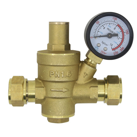 adjustable pressure reducing valve - 1/2 inch water pressure regulator reducer ► Photo 1/3