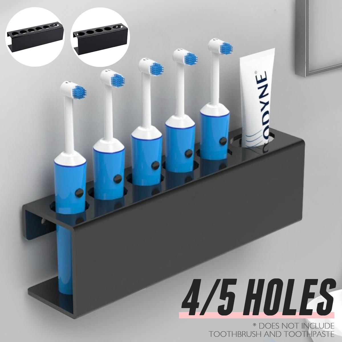 Home Bathroom 4/5 Holes Toothbrush Toothpaste Holder Wall Mount Stand Rack Storage Box Bathroom Accessories ► Photo 1/1
