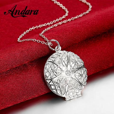 New 925 Sterling Silver Necklace Leaf Pendant Necklace For Woman Charm Jewelry Gift ► Photo 1/6