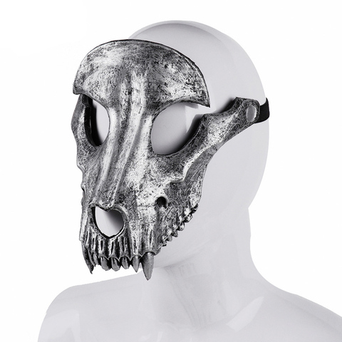 Halloween Party Cosplay 3D Goat Skull Head Mask Masquerade Ball Mask Sheep Skull Facial Mask Cosplay Costume Decor ► Photo 1/6