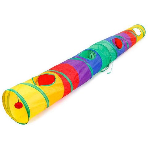 Practical Cat Tunnel Pet Tube Collapsible Play Toy Indoor Outdoor Kitty Puppy Toys for Puzzle Exercising Hiding Training WF ► Photo 1/5