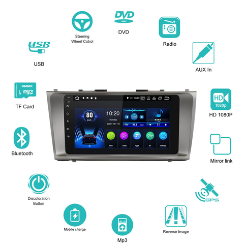 Navigators On-Board Computer  For Camry Car Radio Multimedia Player GPS all-in-one machine 2 Din Android Stereo Receiver Screen ► Photo 1/6