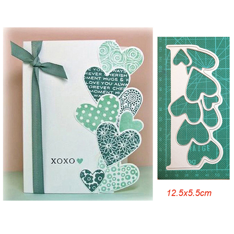 Customized dies Christmas Heart Border Metal Cutting Dies Scrapbooking Craft Dies Stencils DIY For Cards Making New Dies 2022 ► Photo 1/6