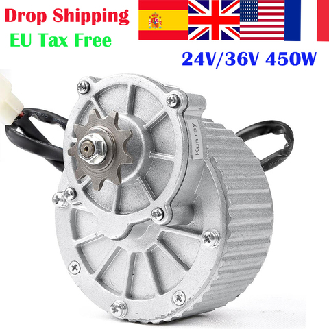 450W 24V/36V MY1018 DC Gear Brushed Motor Electric Bicycle Engine Ebike Brushed DCMotor Electric Bike conversion Kit ► Photo 1/6