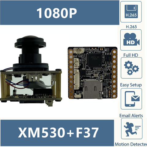 IP Wireless WIFI 1920*1080 XM530AI+F37 IP Camera Module Board Support 128G Mini SD Card Two-Way Audio IRC P2P Cloud ICsee ► Photo 1/6