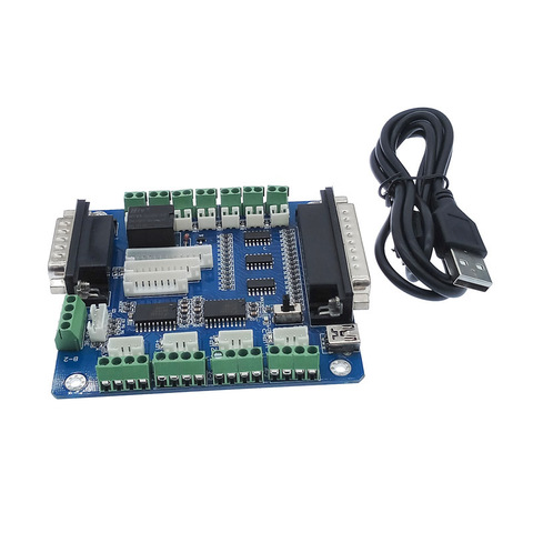 Breakout board 4 Axis 100KHz stepper motion controller card driver board CNC Breakout board USB MACH3 engraving machine ► Photo 1/5