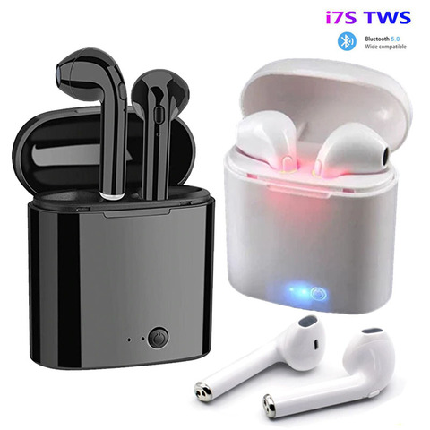 i7s tws Wireless Headphones Bluetooth 5.0 Earphones sport Earbuds Headset With Mic Charging box Headphones For all smartphones ► Photo 1/6
