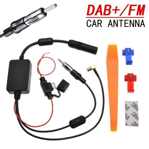 DAB+Car Stereo Antenna Aerial Splitter Cable Adapter Radio Signal Amplifier Antenna Signal Booster FM/AM Kit ► Photo 1/6
