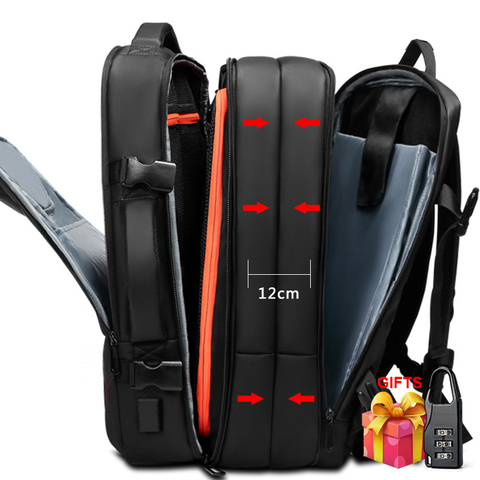 Travel Backpack Large Capacity Male Mochila Expandable Rucksack with USB Charging Laptop Backpack Waterproof Multifunctional bag ► Photo 1/1