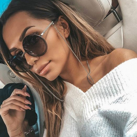 Brand Round Sunglasses Women Luxury Rimless Feamle Shades Europe Popular Ins Sun glasses lunettes de sol femme ► Photo 1/6