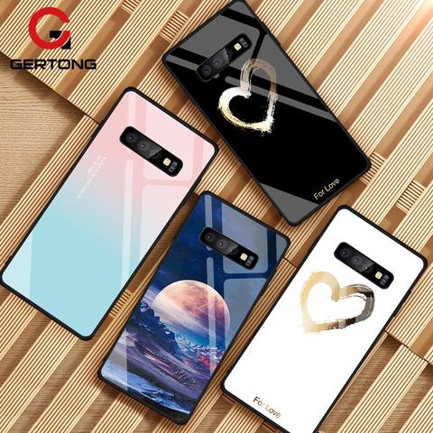 Tempered Glass Case For Samsung Galaxy S10 S9 S8 S20 Plus S10e S20 Ultra A51 A50 A71 A70 Shockproof Star Space Gradient Cover ► Photo 1/6