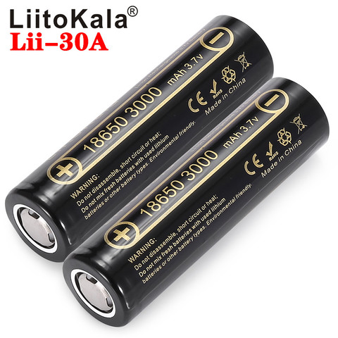 Liitokala 100% New Lii-30A 18650 3000mAh Rechargeable battery 18650HG2 3.6V discharge 20A Max 35A Power batteries ► Photo 1/6