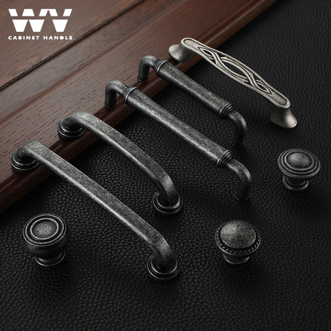 WV Retro Kitchen Door Handles Cabinet Door Vintage Handle Knobs Furniture Hardware Cupboard Antique Handles Cupboard Pulls 675 ► Photo 1/6