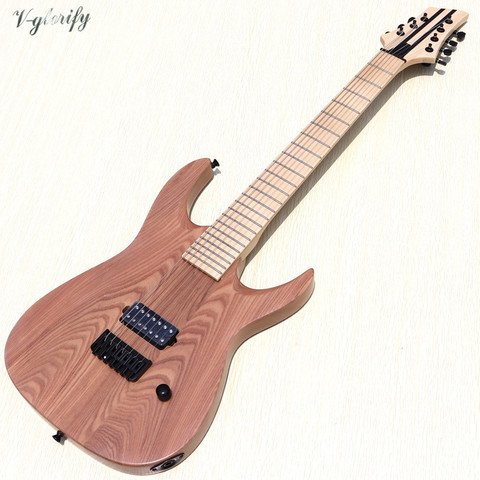 7 string natural color solid ashwood guitar electric guitar 39 inch electric guitarre ► Photo 1/6