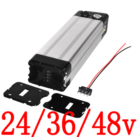 24V 36V 48V electric bicycle battery case 24V 36V 48V Silver Fish electric bike Aluminum housing Bottom discharge ► Photo 1/6