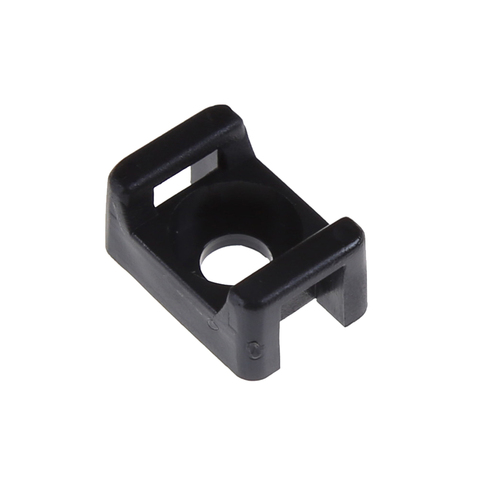 100Pcs/Lot 4.6mm Cable Tie Mount Wire Buddle Saddle Type Plastic Holder White Black Wholesale ► Photo 1/6