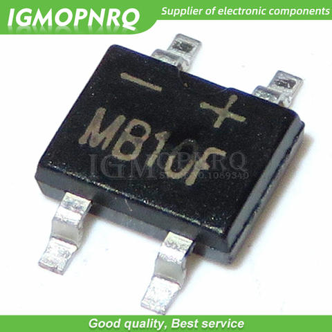 10x Stück MB10F Brückengleichrichter SMD 1000V 0,5A SOP4