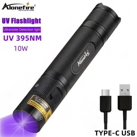 Alonefire SV005 395nm UV Led Flashlight Ultra Violets Ultraviolet Flashlight Invisible Torch for Pet Stains Hunting Marker Check ► Photo 1/6