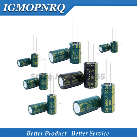 10V 16V 25V 35V 50V 400V High Frequency Low ESR Aluminum Capacitor 100UF 220UF 330UF 470UF 680UF 1000UF 1500UF 2200UF 3300UF ► Photo 1/6