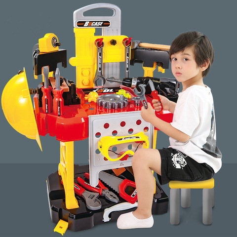 New Children's Repair Toolbox Boy Repair Table Puzzle Disassembly Play House Hand Electric Screwdriver Baby Toy ► Photo 1/6