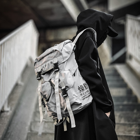 fashion brand backpack men's fashion trend 15-inch computer backpack multi-pocket student schoolbag female Korean version ► Photo 1/5