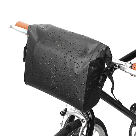 PVC Waterproof Bicycle Handlebar Bag Roll-top Cycling Handlebar Bag Pannier for Mountain Bikes Electric Bike Scooter Bag ► Photo 1/6