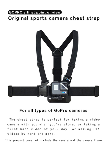 GoPro hero9 / 8 / 7 / 6 / 5 black full range Sports Camera with adjustable elastic chest strap ► Photo 1/6