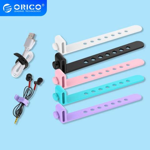 ORICO Silicone Cable Winder Earphone Wire Winder Adjustable Cable Organizer 5PCS for iphone Earphone Cable Protector ► Photo 1/6