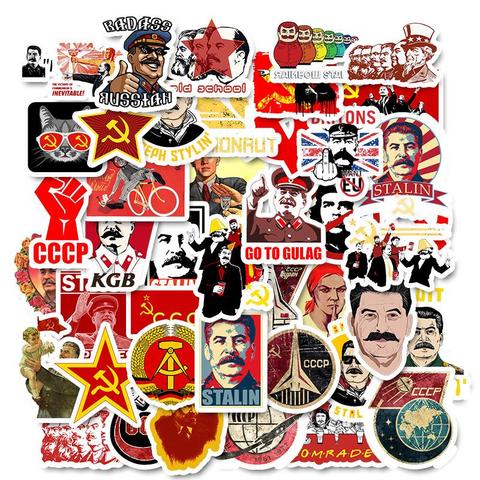 Three Ratels 50Pcs Not Repeat Stalin USSR CCCP Graffiti Stickers for Laptop Luggage Guitar Skateboard Waterproof Toy Sticker ► Photo 1/4