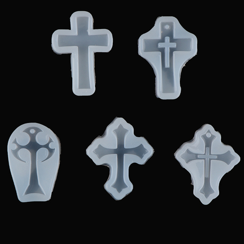 5styles Cross Resin Decorative Craft Silicone Mold For Epoxy Resin Jewelry Making Necklace Jewelry DIY Scrapbooking Tool ► Photo 1/6