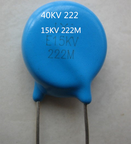 New 15KV 222M  E15KV   222M  40KV 222   222 40KV 2200PF  high voltage ceramic capacitor ► Photo 1/4