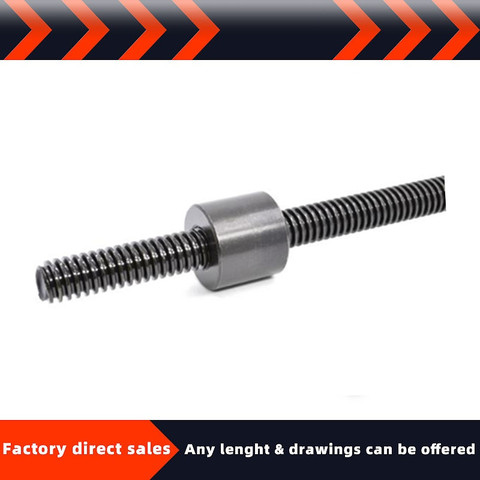 Trapezoidal screw + cylindrical nut Trapezoidal screw Screw Tr 10 12 16 20 25 28 30 32 36 T type screw ► Photo 1/2