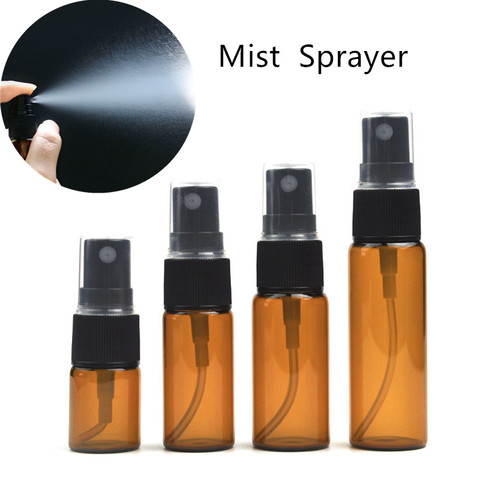 50pcs/lot 5ml 10ml 15ml 20ml Glass Mist Spray Bottle Empty Perfume Glass Vials Refillable Perfume Atomizer Travel Accessories ► Photo 1/6