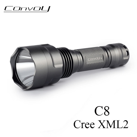 LED Flashlight Convoy C8 Cree XM-L2 7135*8 Powerful Linterna LED Torch Light Camp Fishing Lanterna 18650 Flash Light Work Light ► Photo 1/6