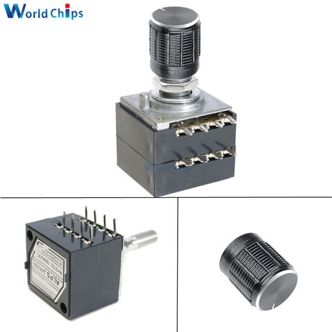 Rotary Potentiometer 50K 100K LOG ALPS RH2702 Audio Volume Control Pot Stereo W Loudness L with Potentiometer Knob Dia. 6mm Shaf ► Photo 1/6