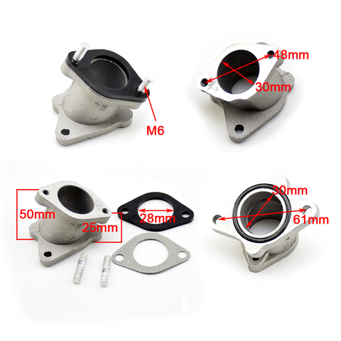Carb Carbretor PZ30 PZ27 Rubber Adapter Inlet Intake Manifold Pipe for CG125 CG150 200cc 250cc ATV Zongshen Shineray Hisun Bugg ► Photo 1/6